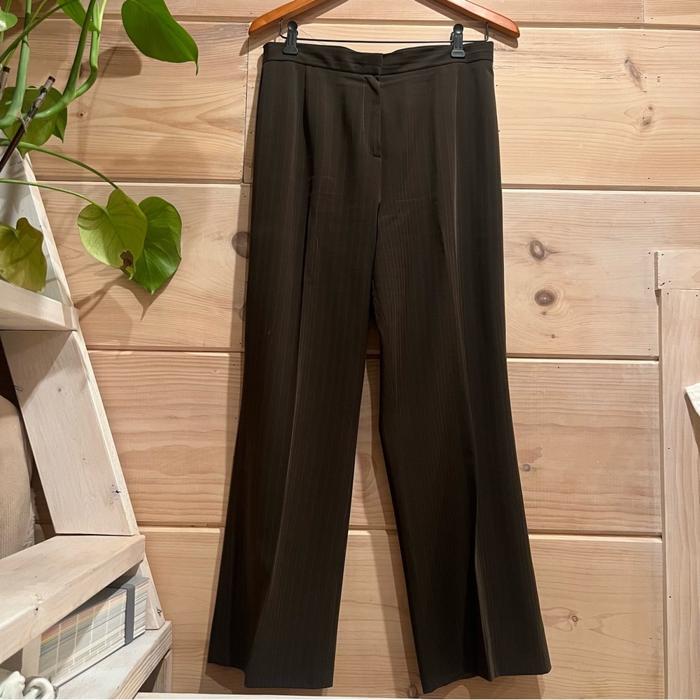 Doncaster Brown Pinstripe Formal Pants 12P
